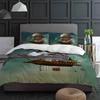 Steam Airship Ship Vintage Starry Sky Bedding Set 3pcs Duvet Cover Pillowcase Kids Adult Quilt Cover Double Bed Set Home Textile