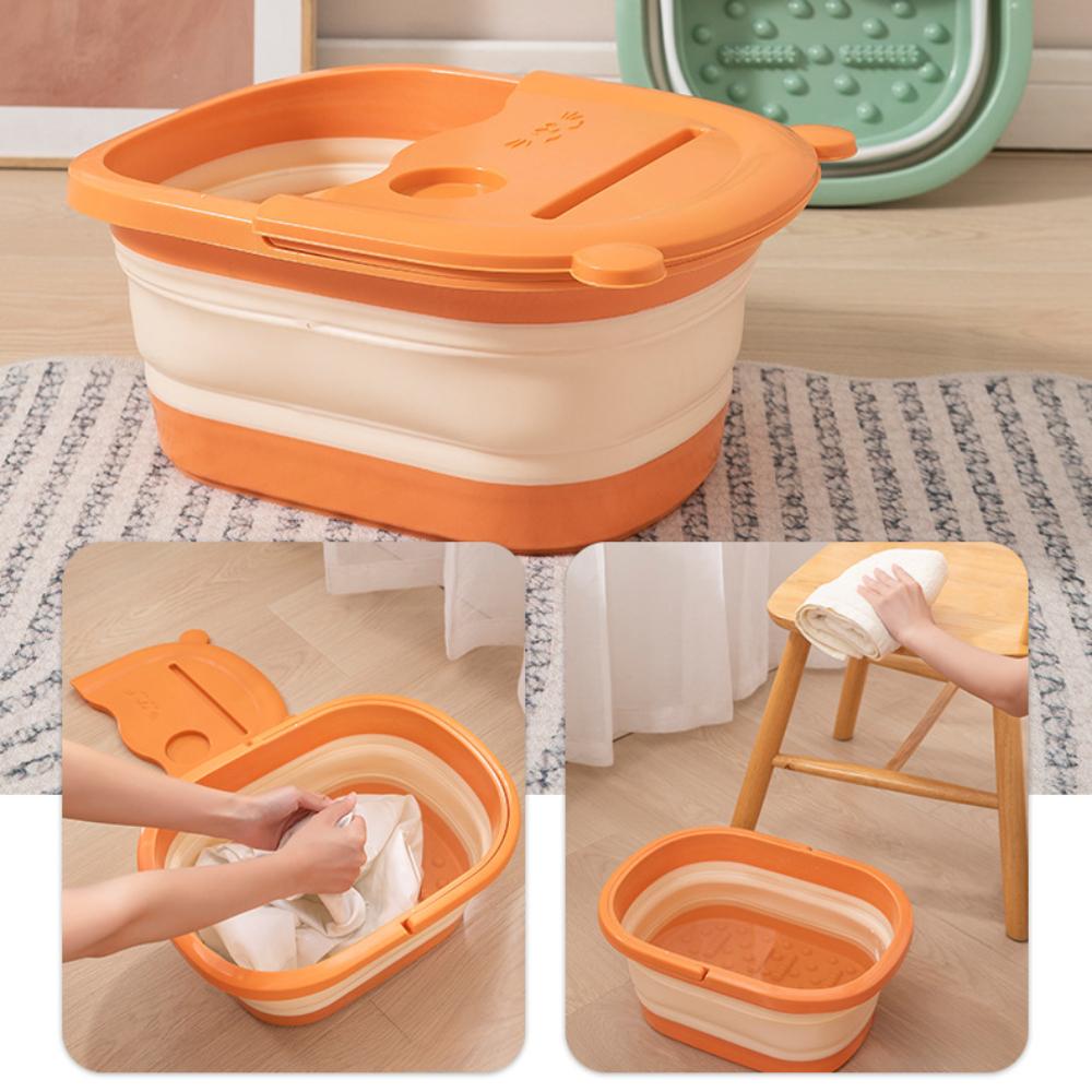 Cadă pliabilă pentru picioare cu masaj, cămin minimalist pentru adulți de uz casnic, găleată pentru înmuierea picioarelor cu capac, cadă adâncă pentru picioare, chiuvetă pentru spălat picioare