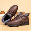 Cotton boots for men in winter 2026, with plush and thickened old Beijing cloth shoes men's soft soled warm dad shoes