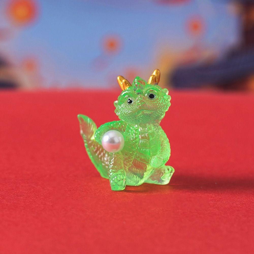 Small Transparent Resin Dragon Ornaments Chinese Zodiac Auspicious Dragons Dragon Figurine  Home