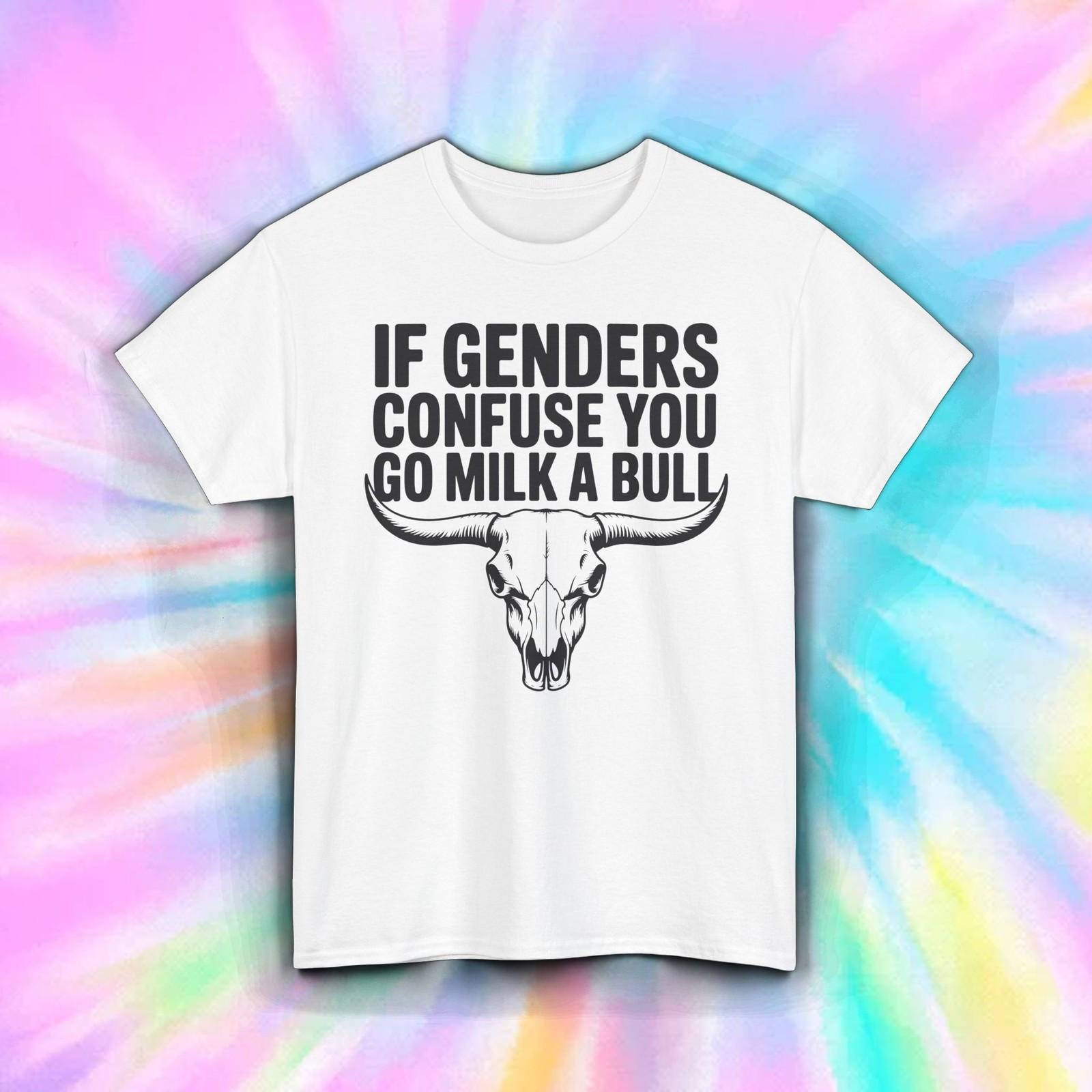 Funny Bull Unisex Tee, Gender Neutral Shirt, Anti Woke T-Shirt Mens Womens Tees Top, Graphic Tee, S