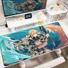 Nowa podkładka na biurko Genshin Impact Anime Gaming Fajny Varka Podkładka pod mysz do gier Zablokowana krawędź Antypoślizgowa gumowa Mata do gry Biurowa Klawiatura Podkładka pod mysz
