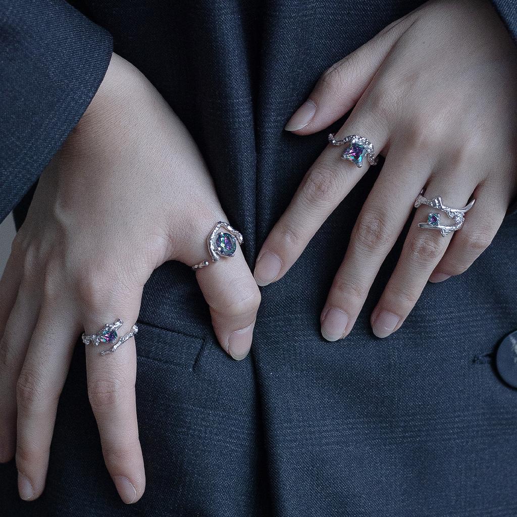 Lindon Classic Copper Alloy Zircon Ring Ladies Jewelry Wedding Promise Party Gift