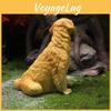 Resin Sitting Golden Retriever Animal Figurine Garden Decor Gift For Housewarming And Parties