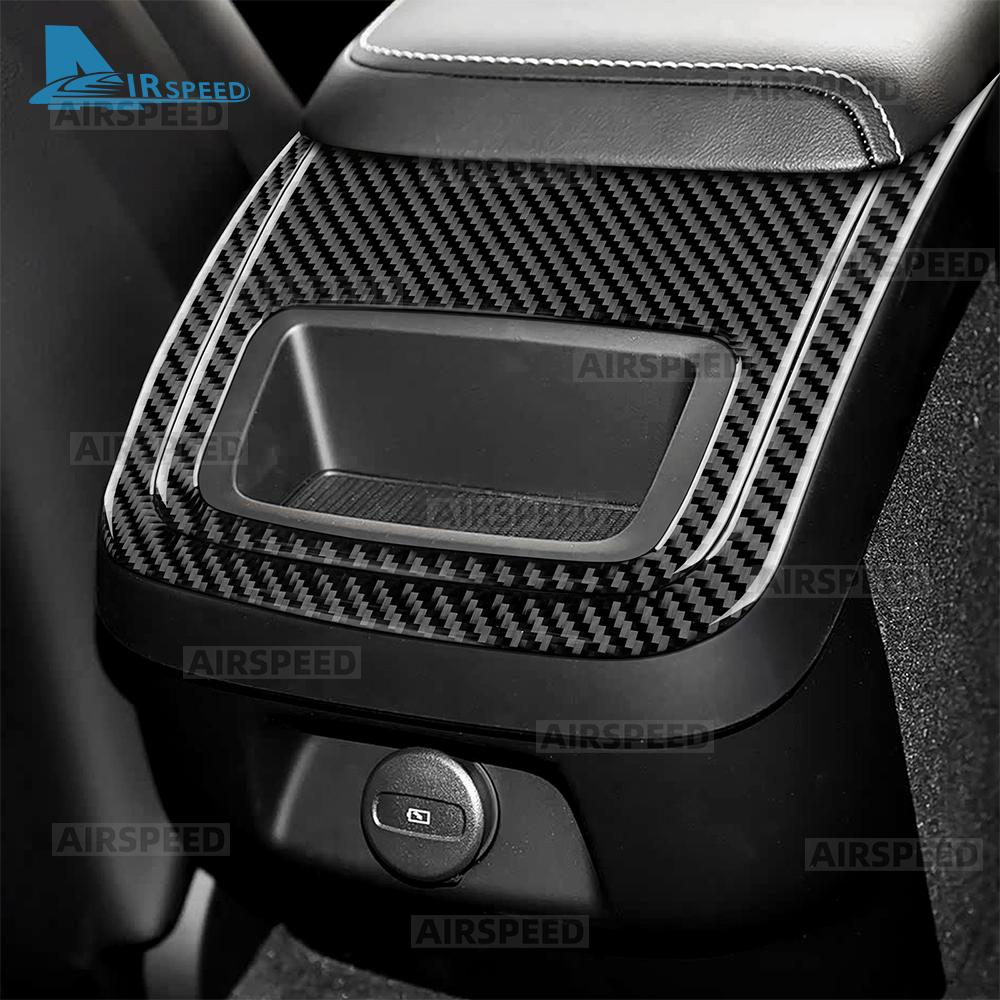 Carbon Fiber Rear Storage Box Cover for Volvo XC60 XC90 V60 S60 2019-2021