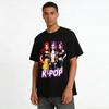 K-pop Girl Group Print Short Sleeve T-Shirt Trendy Casual Loose Top For Teen Girls Pure cotton T-shirt