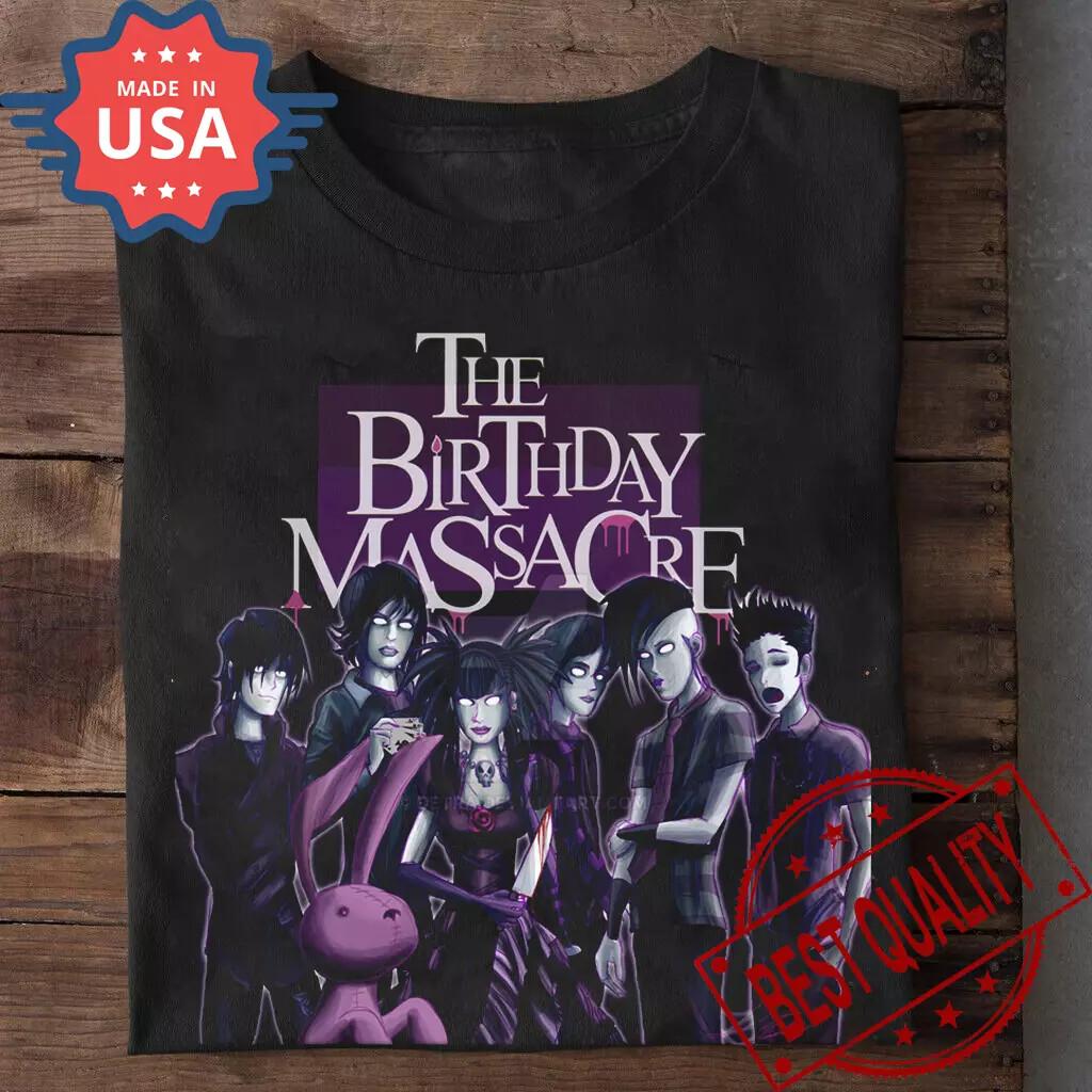 

The Birthday Massacre Футболка с коротким рукавом черная все размеры топы футболка 2XL