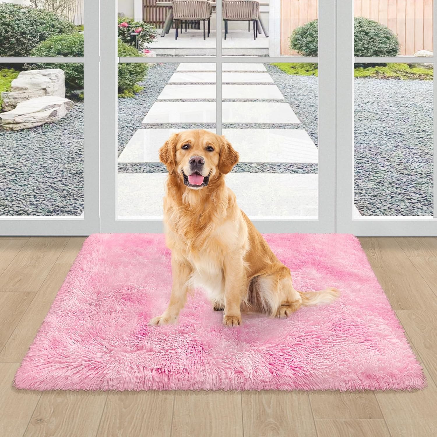 

VIKAMA Shaggy Entrance Doormat Bathroom Doorway Water-Absorbing Mat Soft Bedside Rug for Bedroom Home Decor 40x60cm 16x24inch