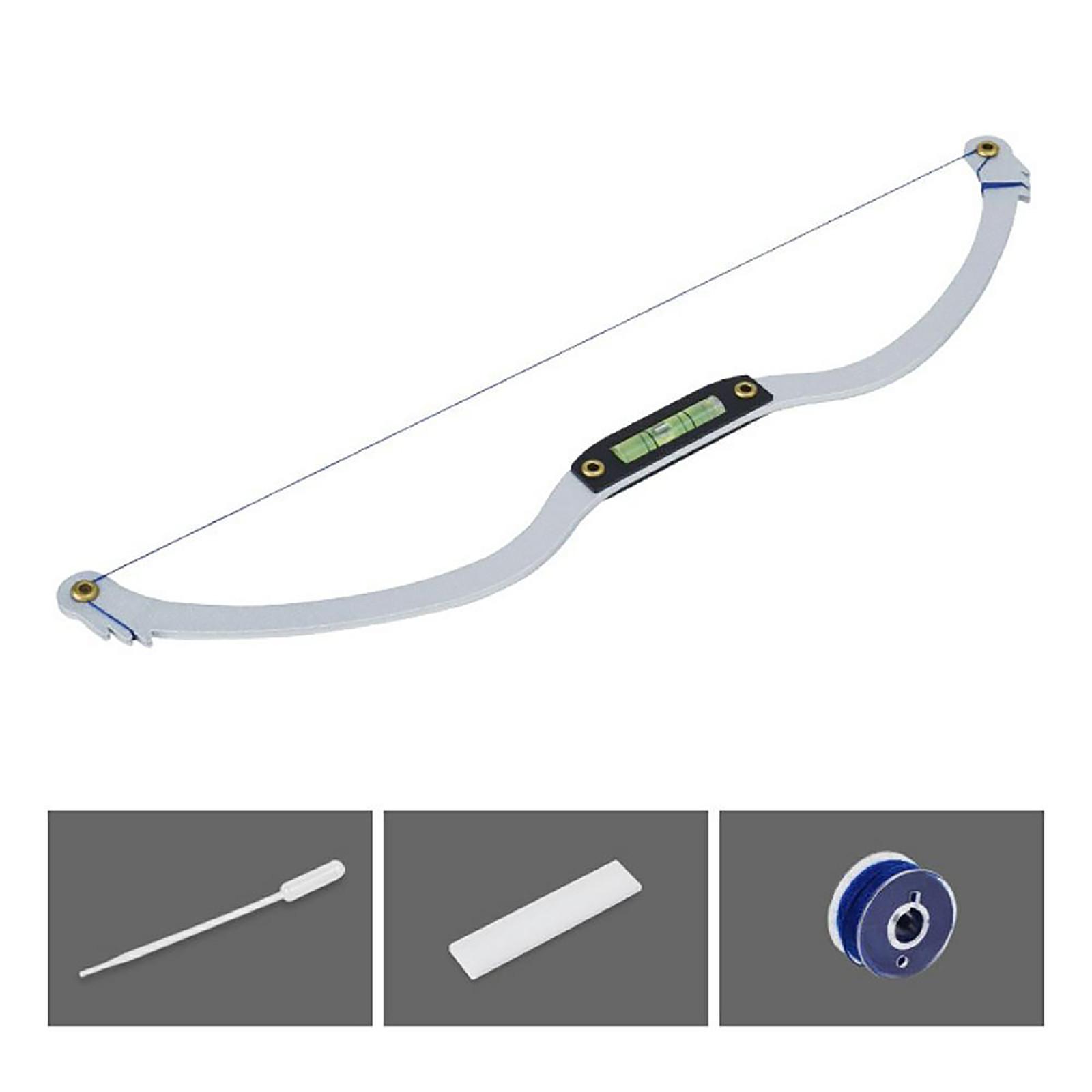 

Линейка маркера для бровей с пузырьковым выравнивателем Набор инструментов для картирования бровей с бантиком и веревкой Инструмент для картографирования бантика для бровей с нитью для картирования 1 мл One Size серебряный