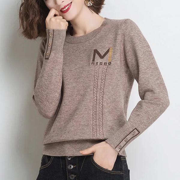 WTEMPO Women Spring Autumn Knitted Pullovers All-match Solid Color Long Sleeve Sweater Tops O-Neck Bottoming Jumpers Knitwear