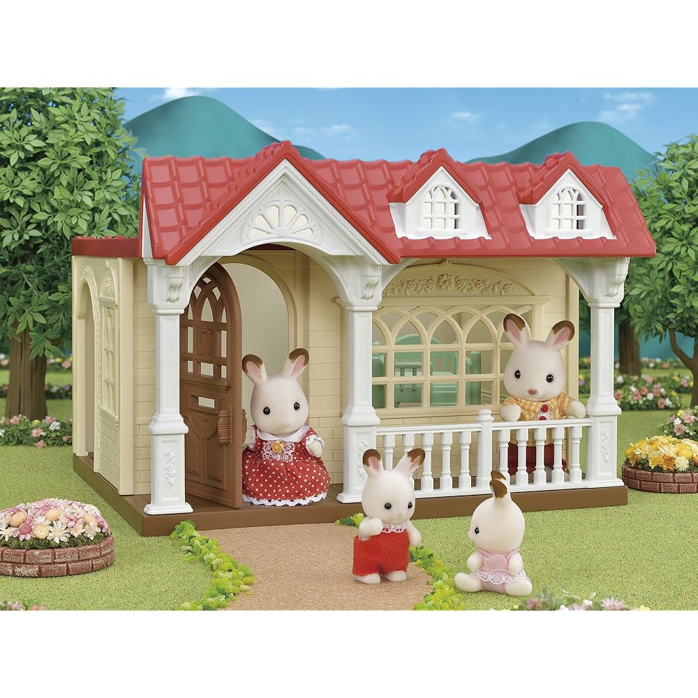 Sylvanian Families EPOCH Strawberry House Dollhouse Toy for Ages 3 and Up with ST Mark Certification