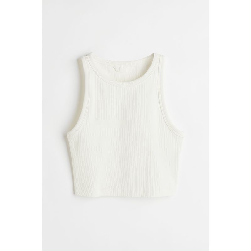 

HM Women s Vest Camisole Autumn Hot Fashion Girls Wear Casual Short Vest 1049251 White 002 155/80A(XS)