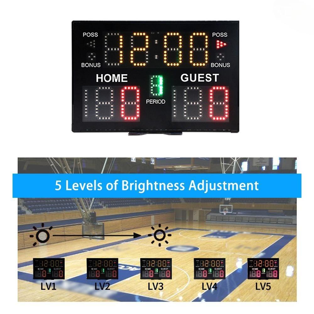 Tragbarer elektronischer Anzeigebildschirm für Punktzahlen, Indoor, Digital, LED-Anzeigetafel, Basketball, Volleyball, Tennis, Spiel, Tisch-Anzeigetafel