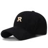 ZHENYUEQI Corduroy Baseball Cap with 3D Letter R