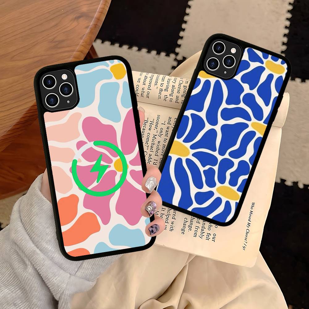 Abstract Flower Market For Magnetic Phone Case For IPhone 17 16 Pro Max 15 Plus 14 13 12 11 Cover