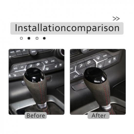ABS Black Gear Shift Knob Head Cover Trim for  Corvette C7 14-19