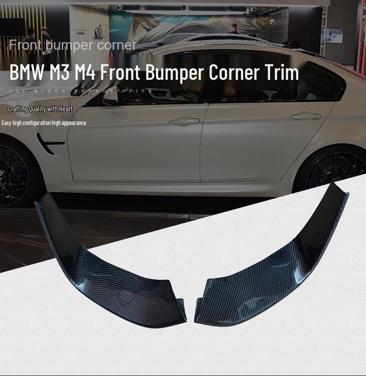 Carbon Fiber Front Corner Trim for BMW M3 F80, M4 F82/F83
