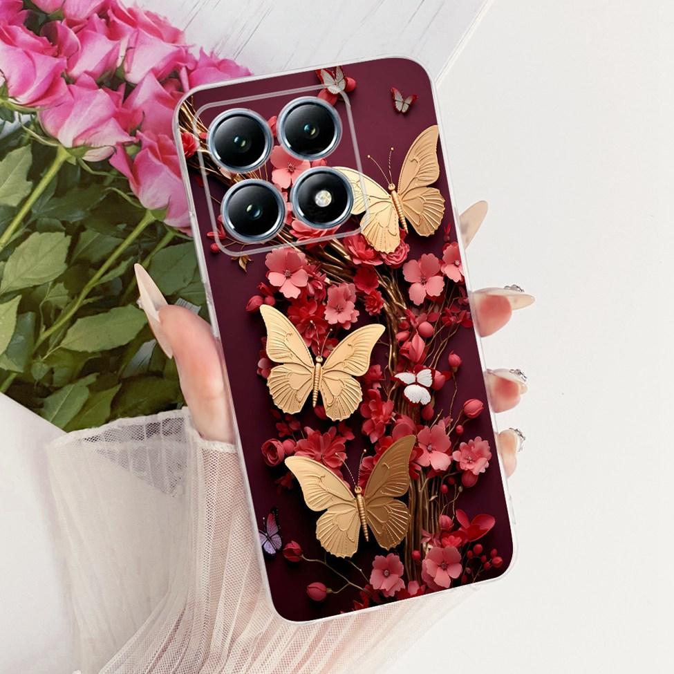 Transparent Casing For Xiaomi 14T Pro Case Cute Cat Luxury Fashion Butterfly Funny Cool Painted Cover 2407FPN8EG