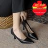 Schwarze Weiche Leder Stilettoabsätze - Bequeme Spitzschuhe für Damen
