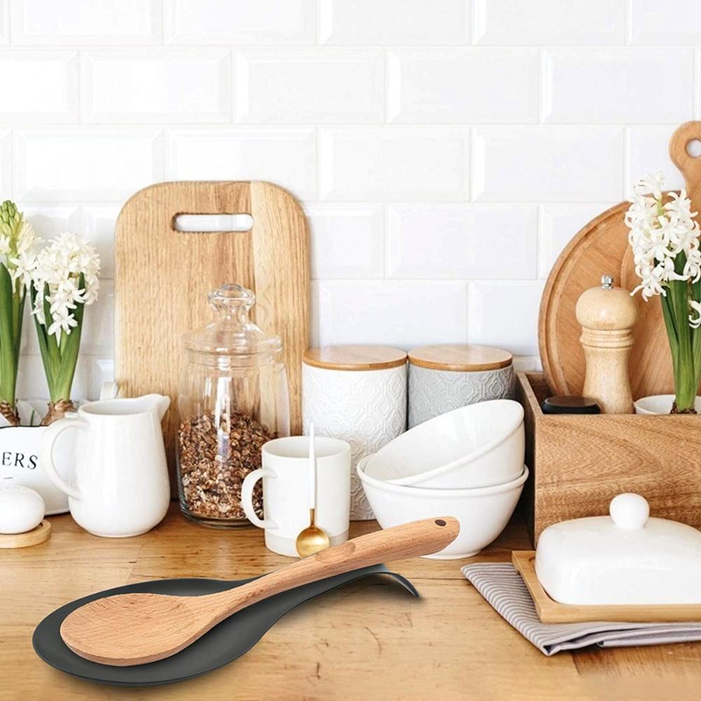 Dinnerware Cooking Utensils Stainless Steel Spoon Rest Ladle Holder Tableware Rack Spatula Stand