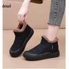 Ladies Winter Platform Snow Boots Anti Slip Warm Faux Fur Lining Ankle Booties Casual PU Leather Comfortable Fuzzy Walking Short Boots