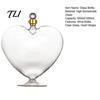 Glass Carafe for Fruit Wine Heart Shaped Bottle with Airtight Stopper, Elegant Crystal Texture Liquor Serving Container Decanter,