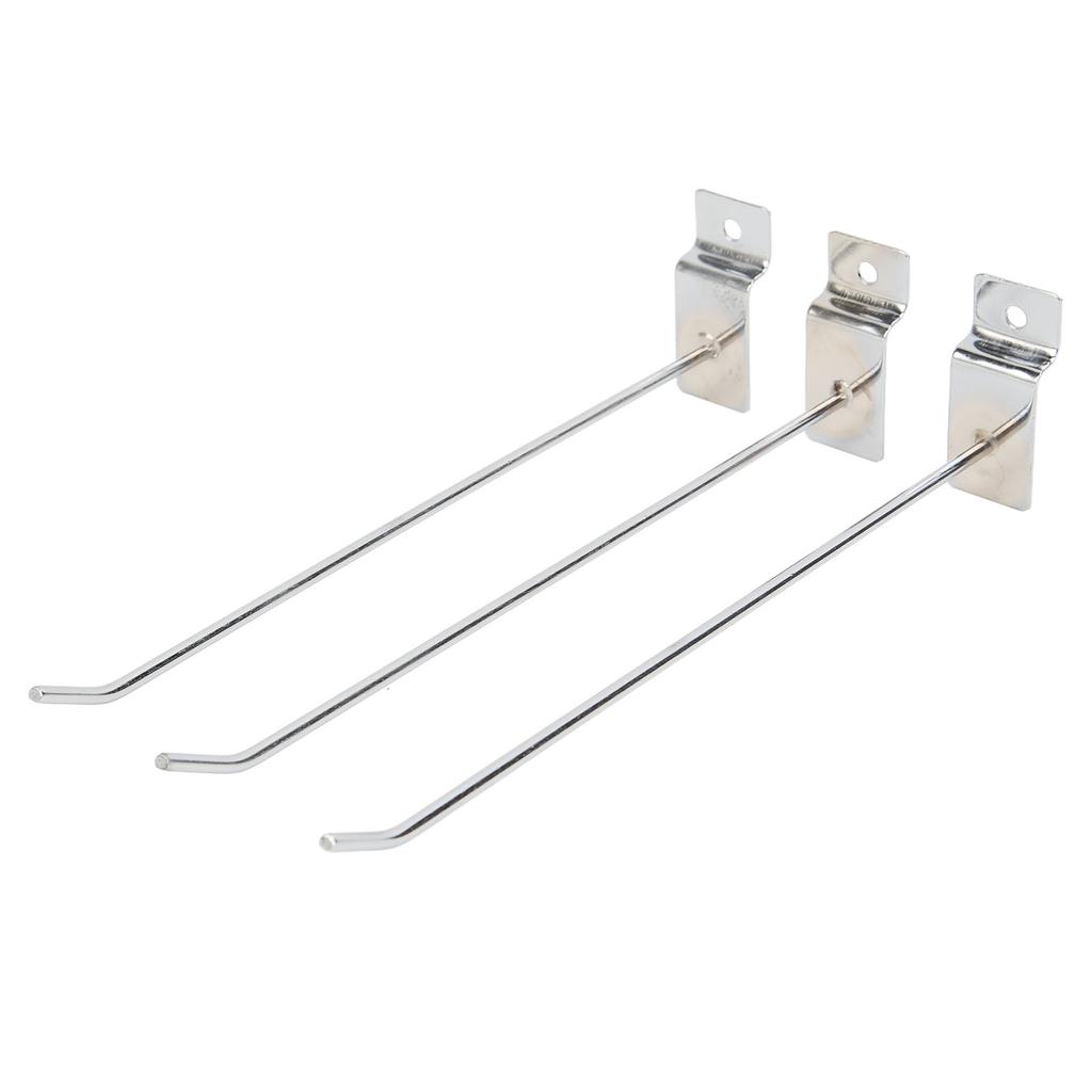 50PCS Slot Board Hook 20cm 3.3mm Aluminum Alloy Slat Wall Hanging Hook for Home Shopping Mall