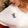 Einzigartige Emaille Tulpe Schuh Broschen für Damen Unisex Strass Stein Pflanzen Pins Event Party Neue Geschenke Schmuck Dekoration Zubehör