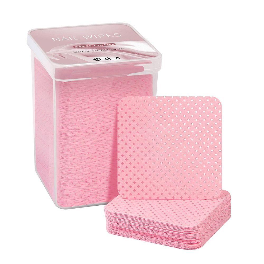 200PCS/Box Lint-free Lash Glue Cleaning Pads Multicolor Nail Wipes  Beauty Treatment