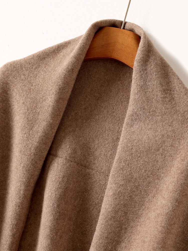 100% Wool Women Shawl Wrap Scarf Two Purposes Knitted Spring Accessories Cape Casual Soft Scarves Warm Cozy Fashion Mantles