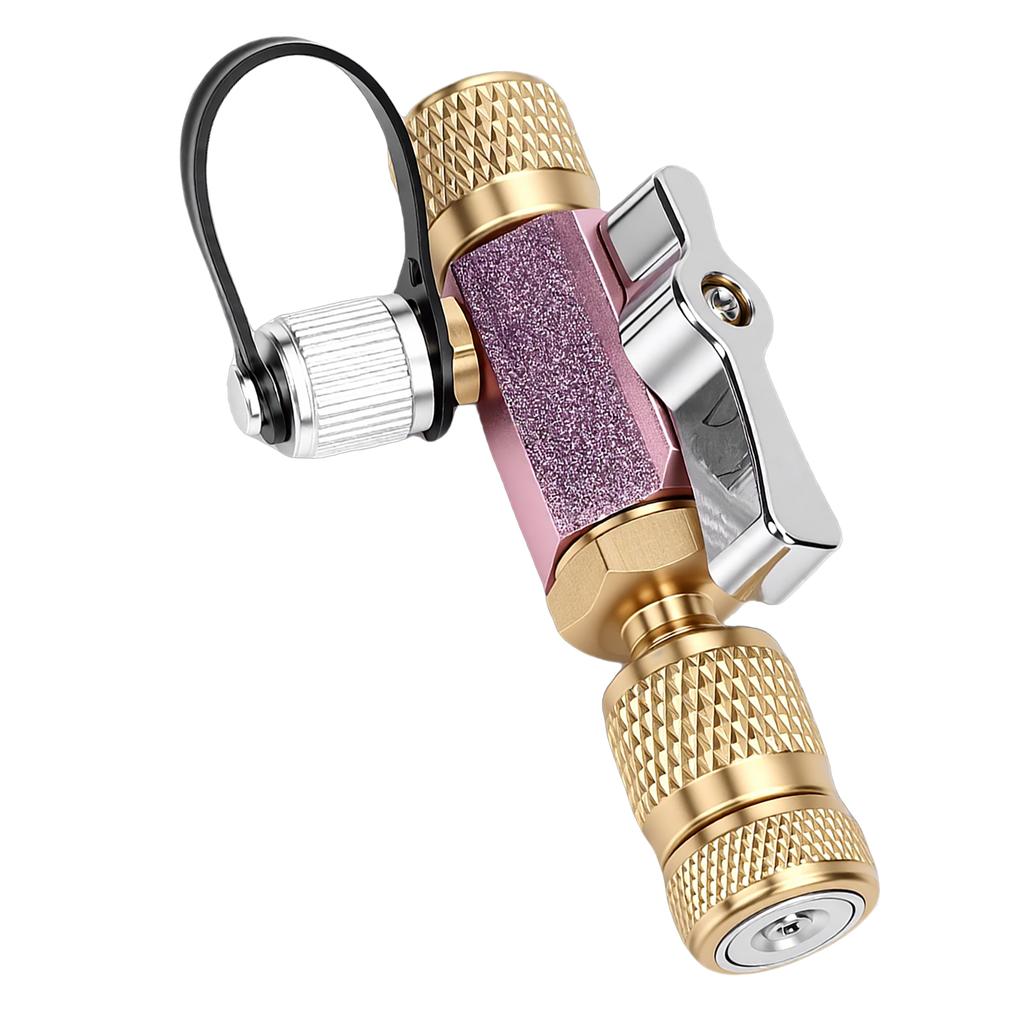 HVAC Valve Core Removal Tool Double O Ring Sealed Adjustable Vacuum Rated Valve Core Remover Installer Tool with Wrench