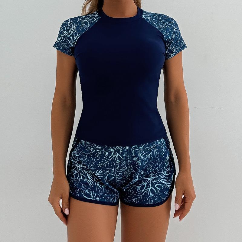 Swimsuit Women s Printed Vest Tankini Women s Sports Suit European and American Swimwear S