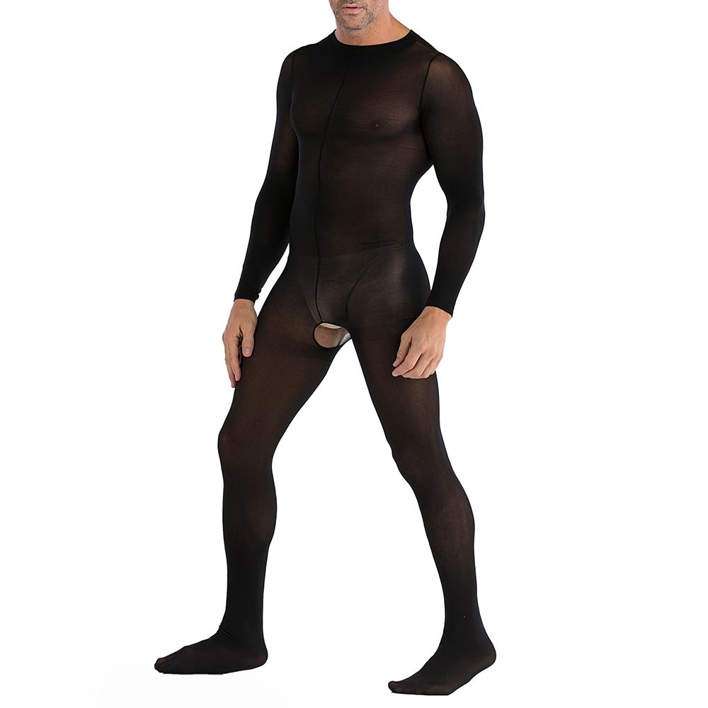 Men Stockings Accessories Crotchless Full Body Jumpsuit