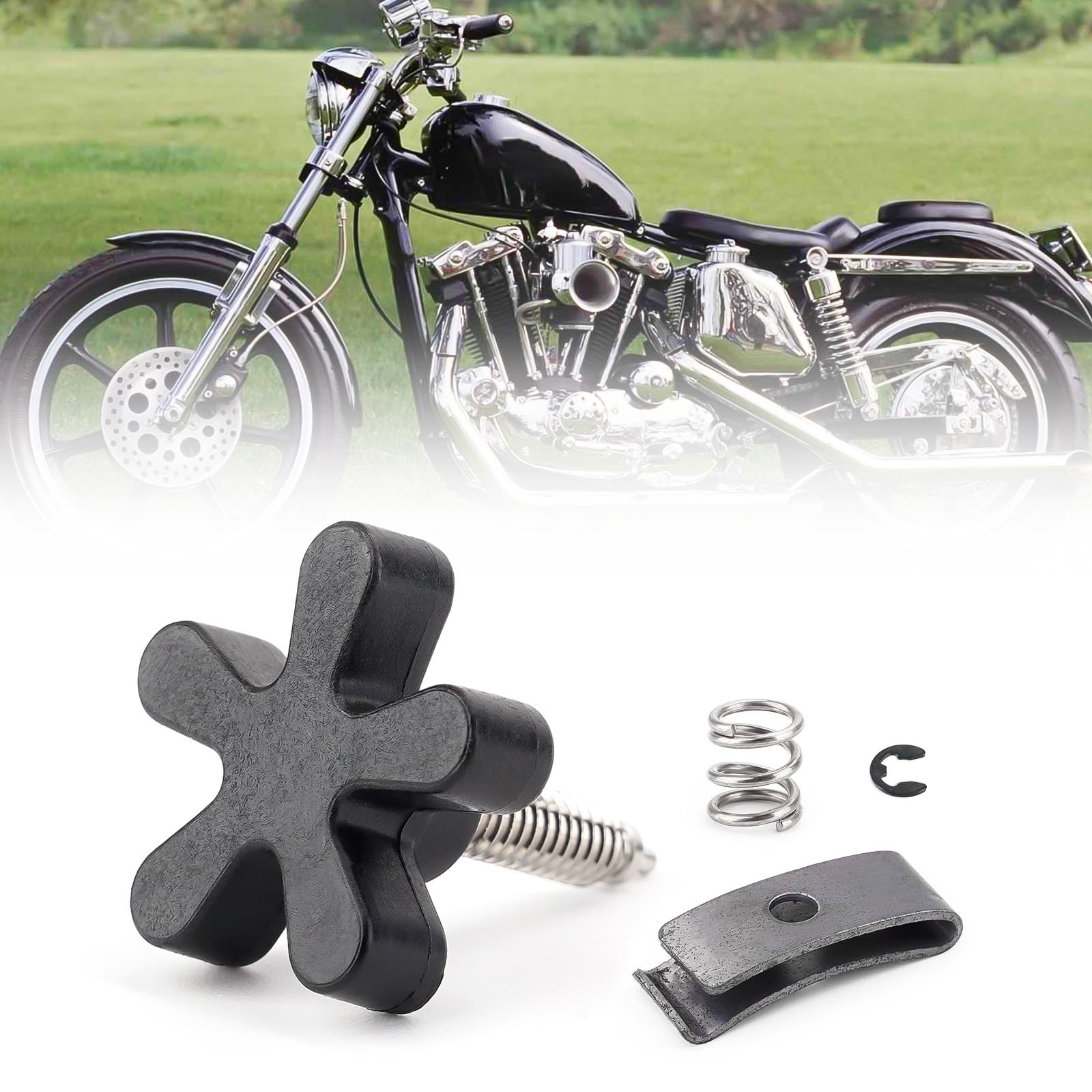 YEBEICO Комплект винтов регулировки натяжения дроссельной заслонки заменяет Harley Davidson 1974 - Позже 56397-74C 56402-83A 1/4in x 2.75in