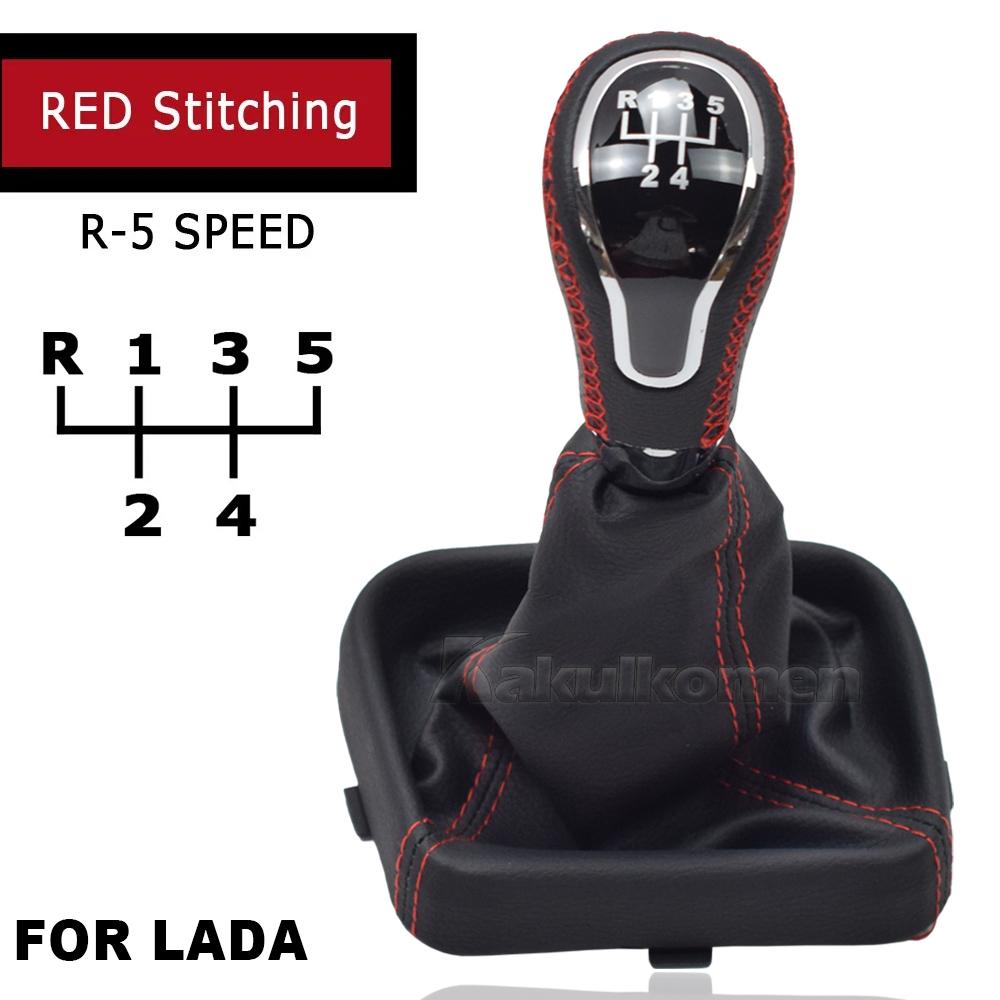 

5-ступенчатая ручная ручка переключения передач рычаг переключения передач рукоятка ручка с чехлом-гетрой для Lada ВАЗ 2113/2114/2115 красный