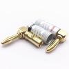 Copper-Plated 4mm Banana Plug L-Type 90° Speaker Cable Connector
