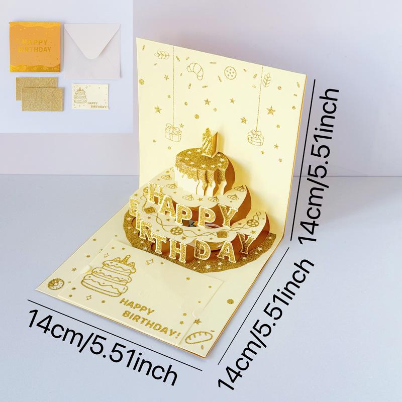 3D DIY Cartoon Music Light Birthday Card