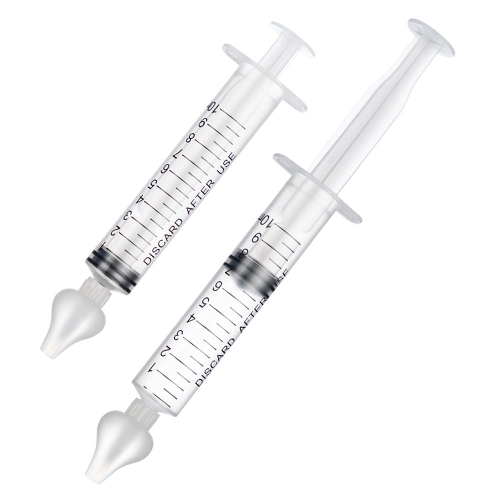 2 Pezzi Lavaggi Nasali per Neonati Tubo Siringa Pulizia Naso Bambino Cura del Neonato Aspiratore Nasale Pulitore 10ML Lavaggio Nasale per Rinite del Bambino