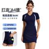Womens Breathable Tennis Dress With Short Sleeves Slim Fit Golf Skirt Sport Activities