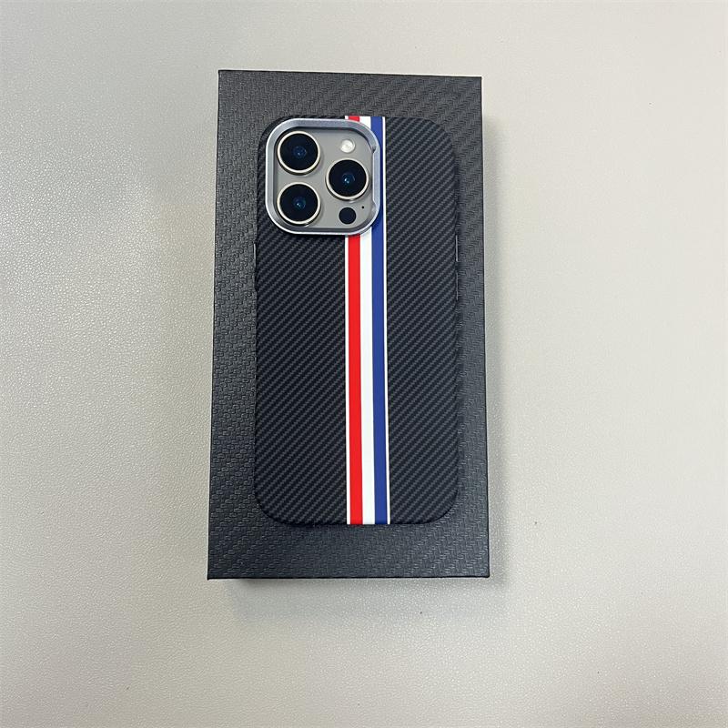 For MagSafe 16Pro Case Carbon Fiber 3D Relief Case for iPhone 16 15 14 13 Pro Max Wireless Charging Alloy Lens PC Magnetic Cover