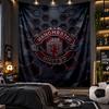 Arazzo da Appendere alla Parete Stampa Manchester United FC Tessuto per Soggiorno Camera da Letto Decorazione per la Casa
