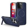 KEYSION Étui magnétique luxueux en cuir PU pour MagSafe pour iPhone 16 Pro Max, coque antichoc avec béquille pour iPhone 15 Pro Max