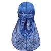 Trifong Durag Blue Paisley Shiny Fabric Du-rag Pirate Bandana Hip Hop Dance Waves Cap Dewrag Hiphop Costume Dance Costume Rapper Breakdance Dancer