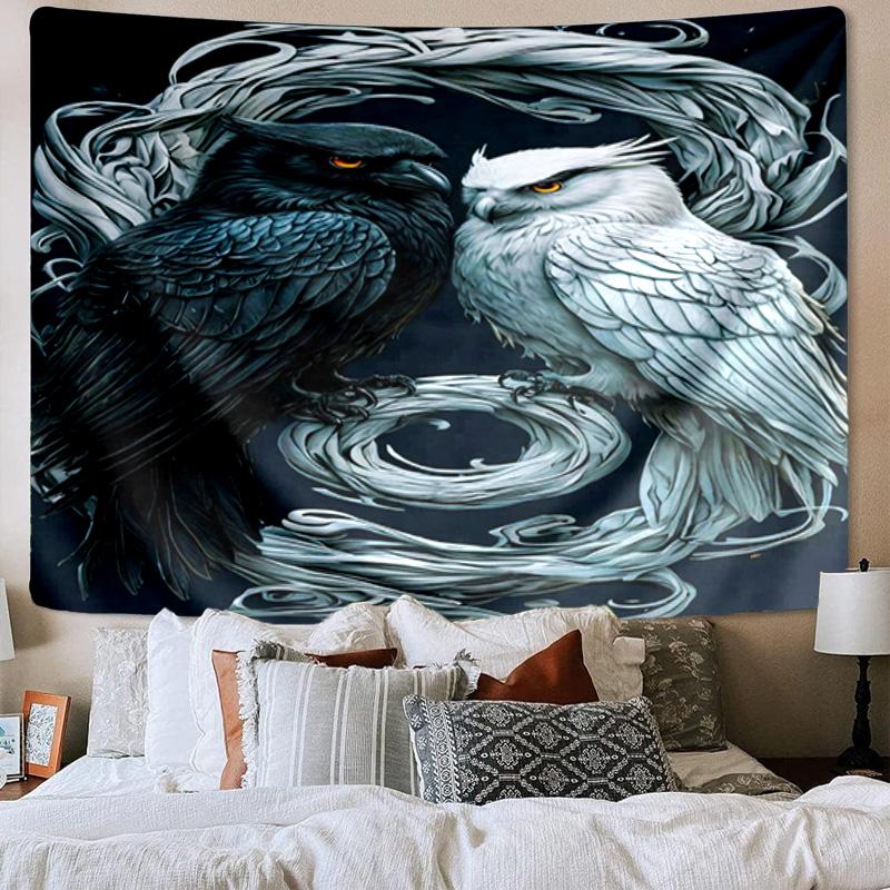 Night Owls In The Moonlight Tapestry Room Decoration Wall Hanging for Living Room Bedroom, dormitory, Birthday and Christmas gifts