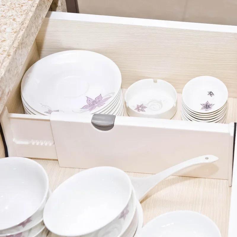 Adjustable Storage Drawers Divider Retractable Plastic Drawer Partition Holder Household Storage Clapboard Kitchen Organizador