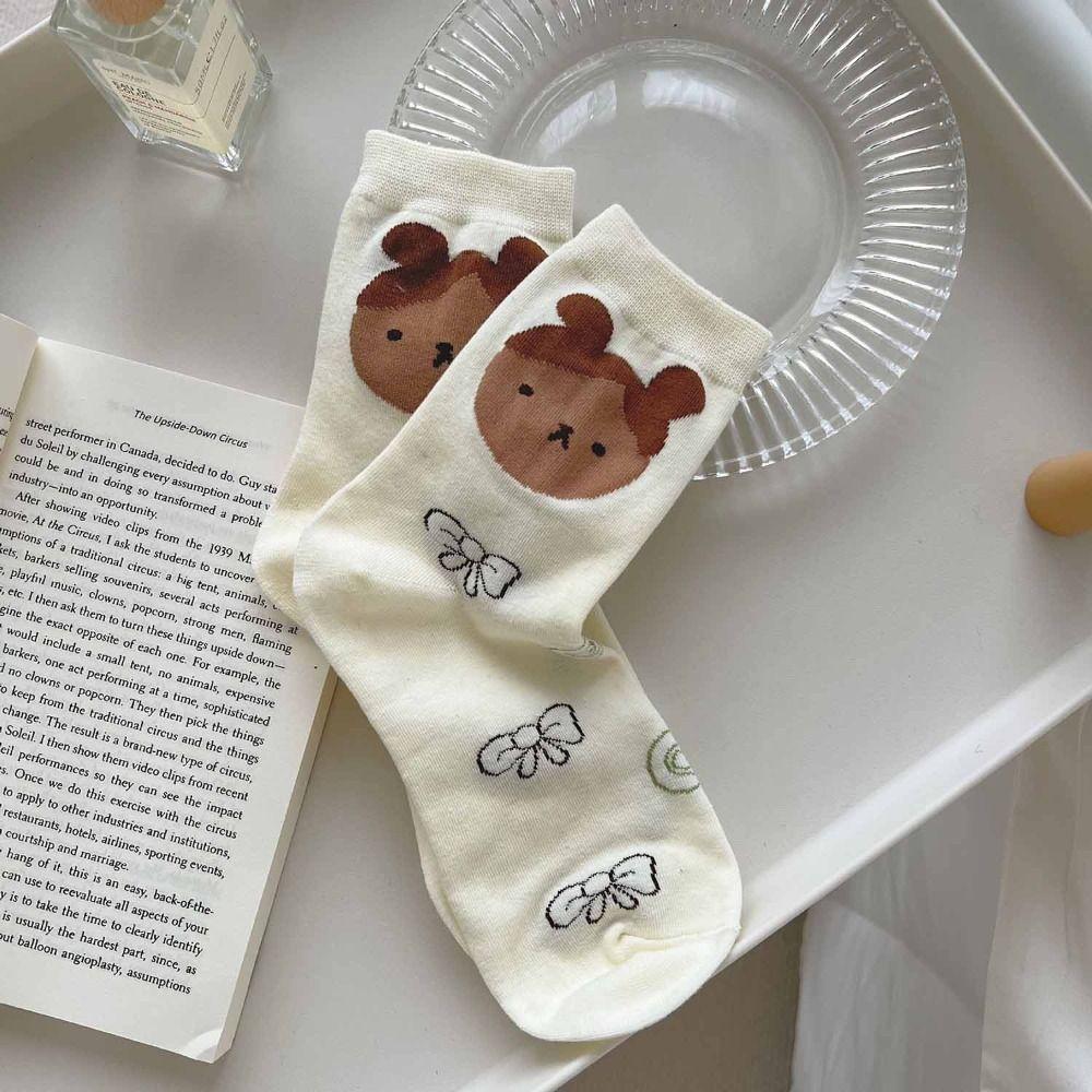 Skateboard Zubehör Damen Tulpen Socken Hase Katze Socken Kritzel Lässige Strumpfwaren Blumen Knöchelsocken