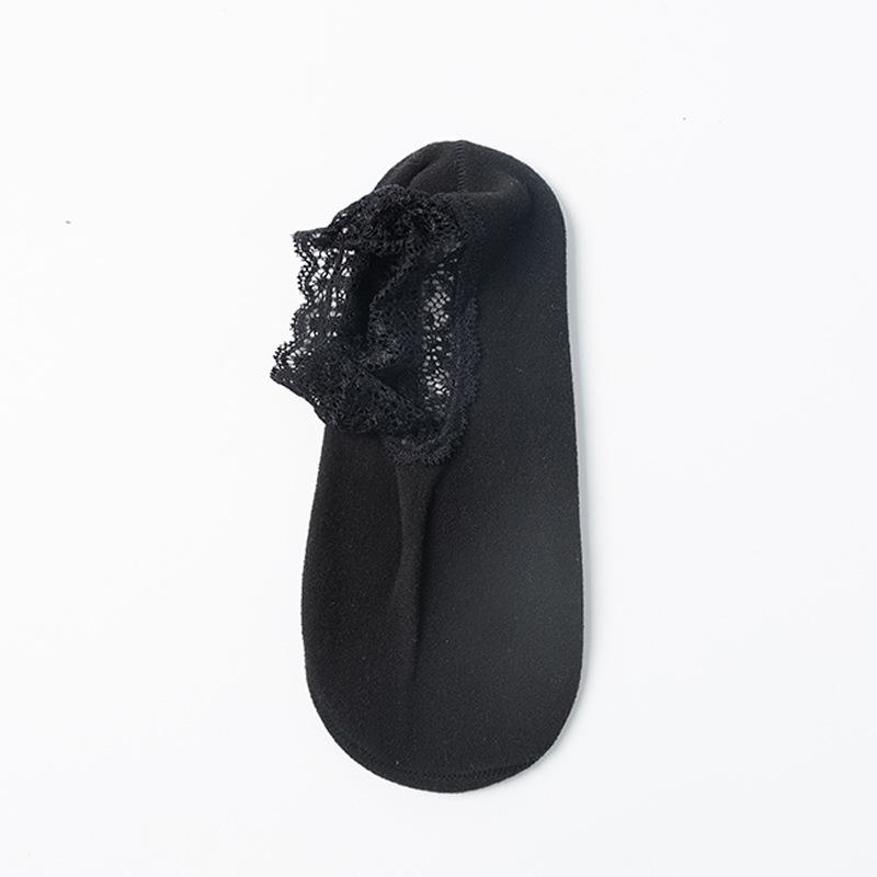 Women’s Non-Slip Lace Trim Thick Floor Socks for Autumn/Winter