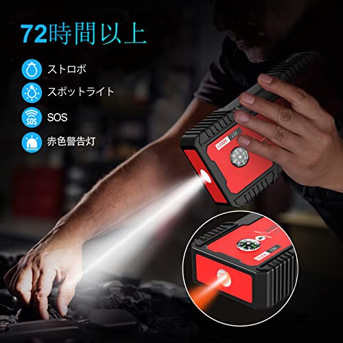FOWAWU 12v Car Jump Starter 18000mAh 1500A Peak Current (7.0L Gasoline Vehicles, 5.5L Diesel Vehicles) Portable Car Jump Starter LED Light Mobile