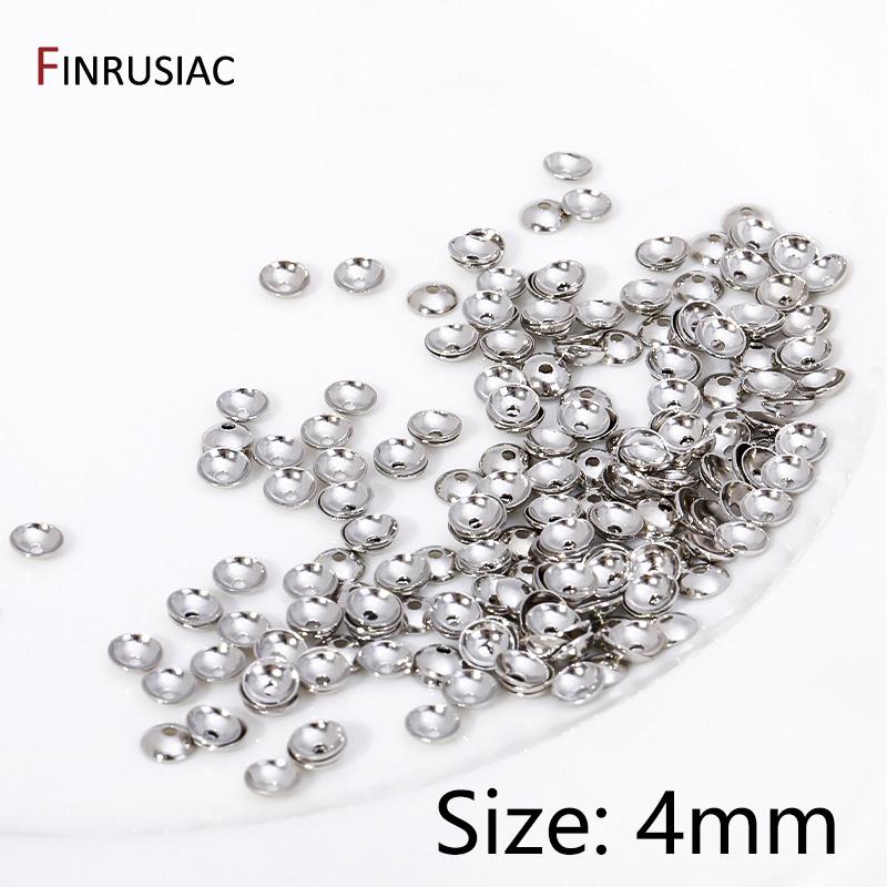 3/4mm 14K Gold Plated Brass Round Bead Caps Fitting,Bead End Caps For Jewelry Making Needlework Spacer Bead Caps DIY Accessorie