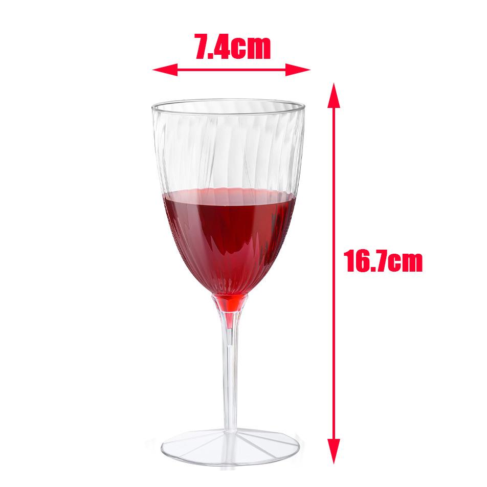 Disposable Plastic Champagne Flutes, 180ml Tall Stem Glasses, Dessert Cups, Red Wine & Cocktail Glasses, Mousse Cups